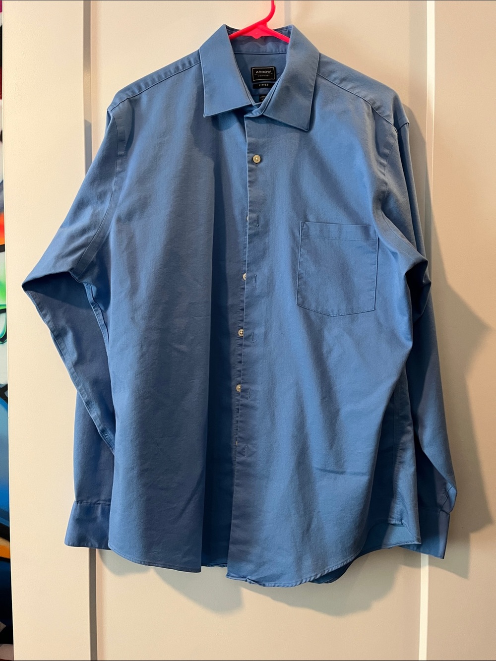 Arrow Men’s Blue Long-Sleeve Dress Shirt